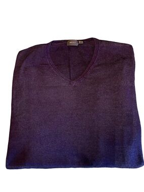 Mexx Men's V-Neck Lightweight Sweater in Deep Purple